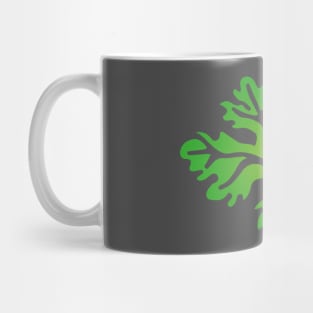 Green leaf symbol logo Mug